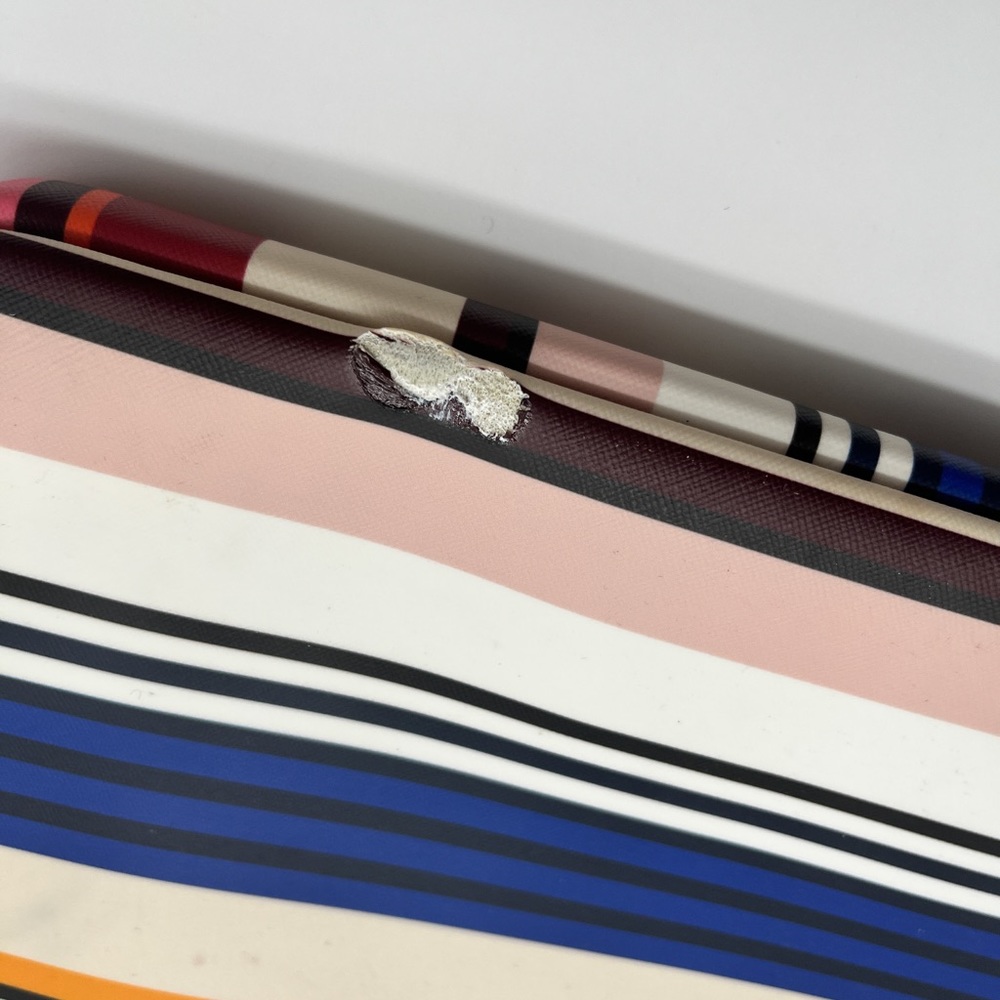 Kate Spade Striped Cow Leather Laptop Sleeve 13” - Picture 4 of 4